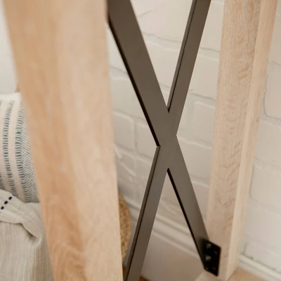 Sophie Rustic Industrial X Frame Entry Table - Saracina Home - Image 4