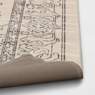 Plush Persian Style Area Rug Cream - Threshold™ - Image 4