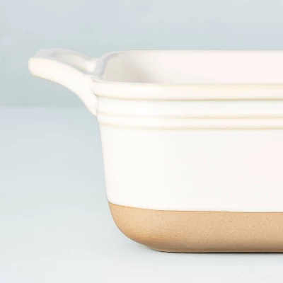 3qt Square Stoneware Baking Dish With Handles Cream/Clay - Hearth & Handâ„¢ With Magnolia - Image 2