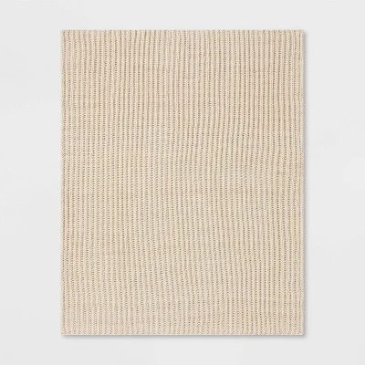 Chunky Knit Reversible Throw Blanket - Threshold™ - Image 5