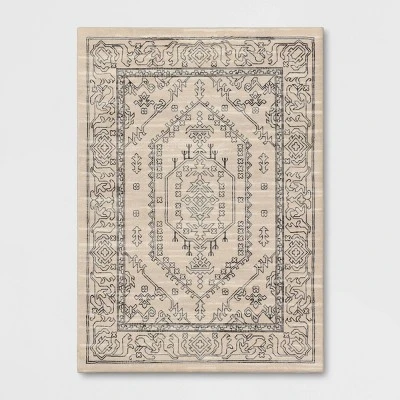 Plush Persian Style Area Rug Cream - Threshold™ - Image 5