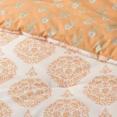 Medallion Printed Comforter & Sham Set Off-White/Dark Gold - Threshold™ - Image 3