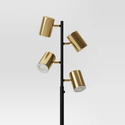 Dean Spotlight Floor Lamp Black/Brass (Includes LED Light Bulb) - Threshold™ - Image 3