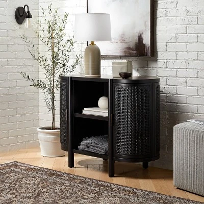 Portola Hills Caned Door Console With Shelves - Threshold™ Designed With Studio McGee