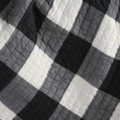 Camden Black Quilted Throw - Levtex Home - Image 2
