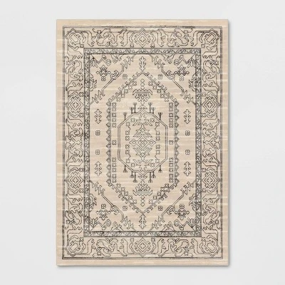 Plush Persian Style Area Rug Cream - Threshold™ - Image 6