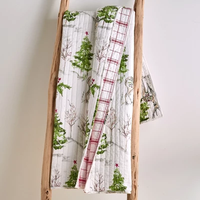 Sleigh Bells Holiday Quilted Throw Multi Color - Villa Lugano - Image 3