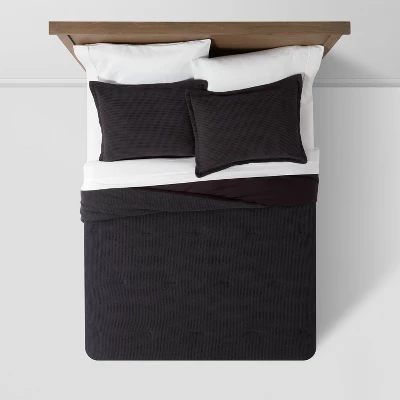 Washed Waffle Weave Comforter & Pillow Sham Set - Threshold - Image 2