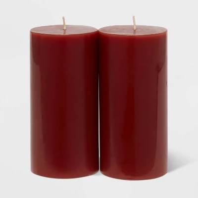 2pk Pillars Warm Cider & Cinnamon Red - Threshold™ - Image 3