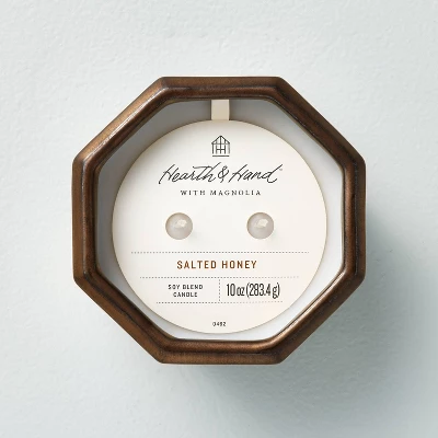 Octagonal Ceramic Salted Honey Fall Jar Candle Metallic Bronze - Hearth & Hand™ With Magnolia - Image 2
