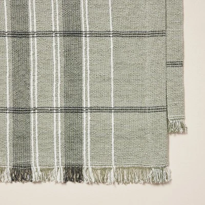 Textured Fall Plaid Woven Table Runner Sage Green - Hearth & Hand™ With Magnolia - Image 2