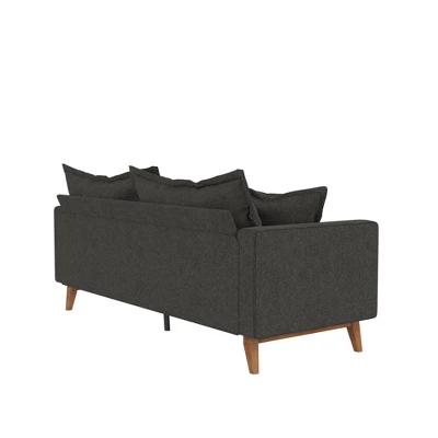 Maryan Pillowback Wood Stretcher Sofa Gray Linen - Room & Joy - Image 5