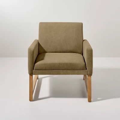 Canvas Upholstered Accent Arm Chair - Khaki - Hearth & Hand™ With Magnolia - Image 2