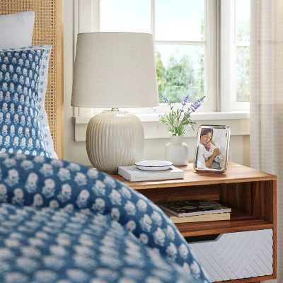 Polished Chrome Rounded Metal Table Frame Silver - Threshold™