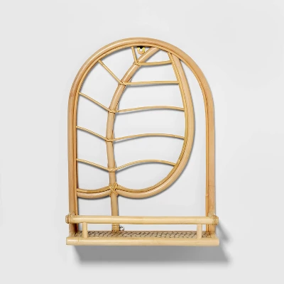 Rattan Arch Leaf Kids' Shelf - Pillowfort™ - Image 2