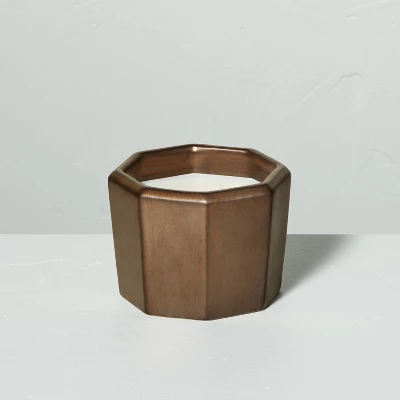 Octagonal Ceramic Cashmere & Suede Fall Jar Candle Metallic Bronze - Hearth & Hand™ With Magnolia - Image 4