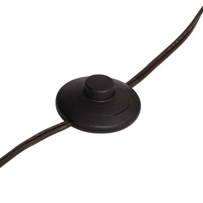 Possini Euro Design Modern Art Deco Floor Lamp Standing 60" Tall Espresso Wood Beige Linen Column Shade For Living Room Bedroom Office House Home - Image 6