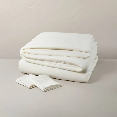Fine Stripe Duvet & Sham Set Twilight Taupe/Sour Cream - Hearth & Hand™ With Magnolia - Image 2
