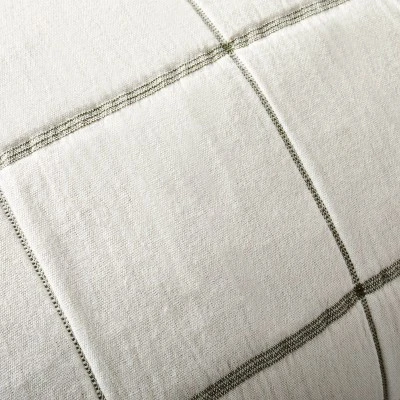 26"x26" Grid Lines Matelassé Euro Bed Pillow - Hearth & Hand™ With Magnolia - Image 2