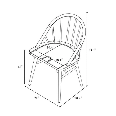 2pk Adwolf Rounded Spindle Dining Chairs Black - Threshold™ - Image 7
