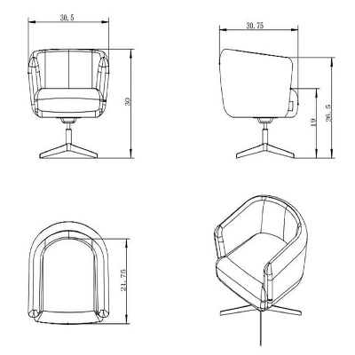 Morpho Swivel Armchair - Threshold™ - Image 7
