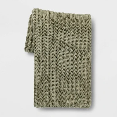 Chunky Knit Reversible Throw Blanket - Threshold™ - Image 11
