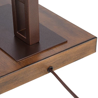 Franklin Iron Works Tahoe Rustic Industrial Downbridge Arc Floor Lamp 60" Tall Bronze Metal Faux Leather Empire Shade For Living Room Reading Bedroom - Image 3