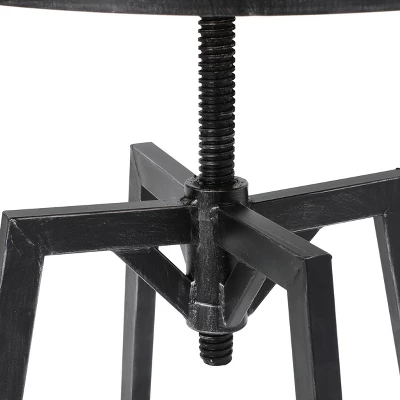 Alanis Firwood Barstool Black Brush Silver - Christopher Knight Home - Image 2