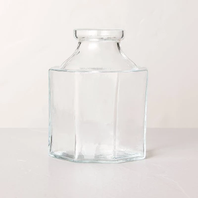 Octagonal Clear Glass Bottle Vase - Hearth & Hand™ With Magnolia - Image 4