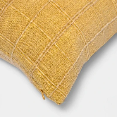 Woven Washed Windowpane Throw Pillow - Threshold™ - Image 3