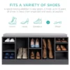 Best Choice Products 46in Shoe Storage Organization Rack Bench For Entryway, Bedroom W/ Padded Seat, 10 Cubbies - Gray