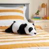 Panda Weighted Plush Kids' Throw Pillow White/Blush - Pillowfort™