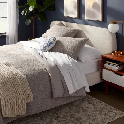 3pc King Traditional Cozy Chenille Comforter And Sham Set Gray - Threshold™