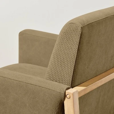 Canvas Upholstered Accent Arm Chair - Khaki - Hearth & Hand™ With Magnolia - Image 4