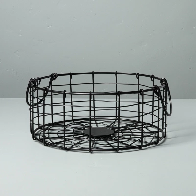 Round Wire Storage Basket With Handles Black - Hearth & Hand™ With Magnolia - Image 4