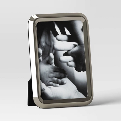 Polished Chrome Rounded Metal Table Frame Silver - Threshold™ - Image 4