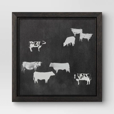 (Set Of 2) 12" X 12" Cow Collection II Framed Wall Canvases - Threshold™ - Image 3